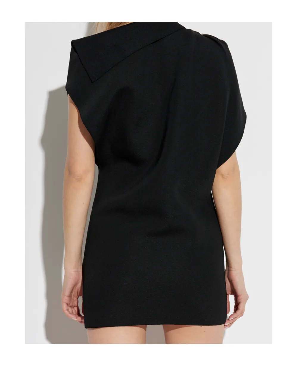 Jacquemus La Mini Robe Trapeze Cowl Neck Mini Dress