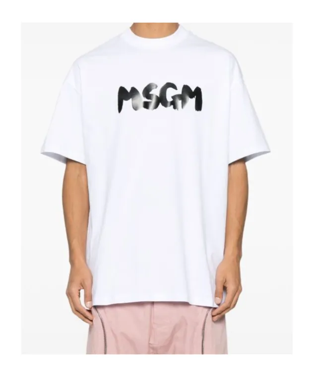 Msgm Logo-Printed Crewneck T-Shirt