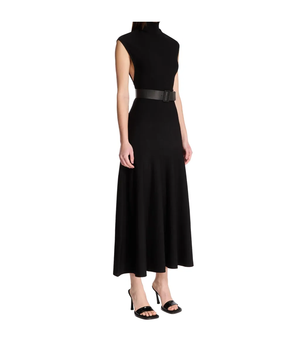 AlaÏA Belted Sleeveless Maxi Dress