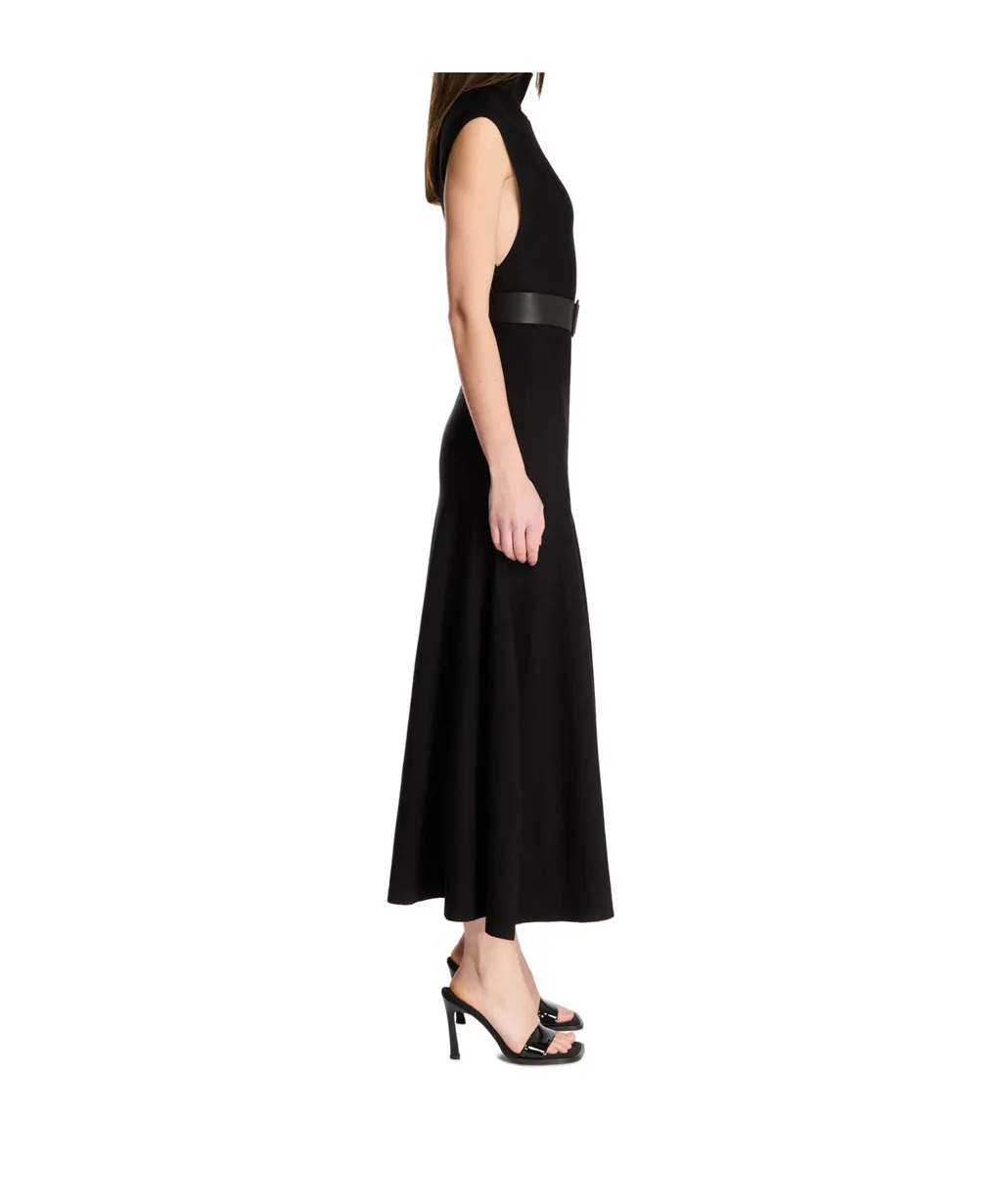 AlaÏA Belted Sleeveless Maxi Dress
