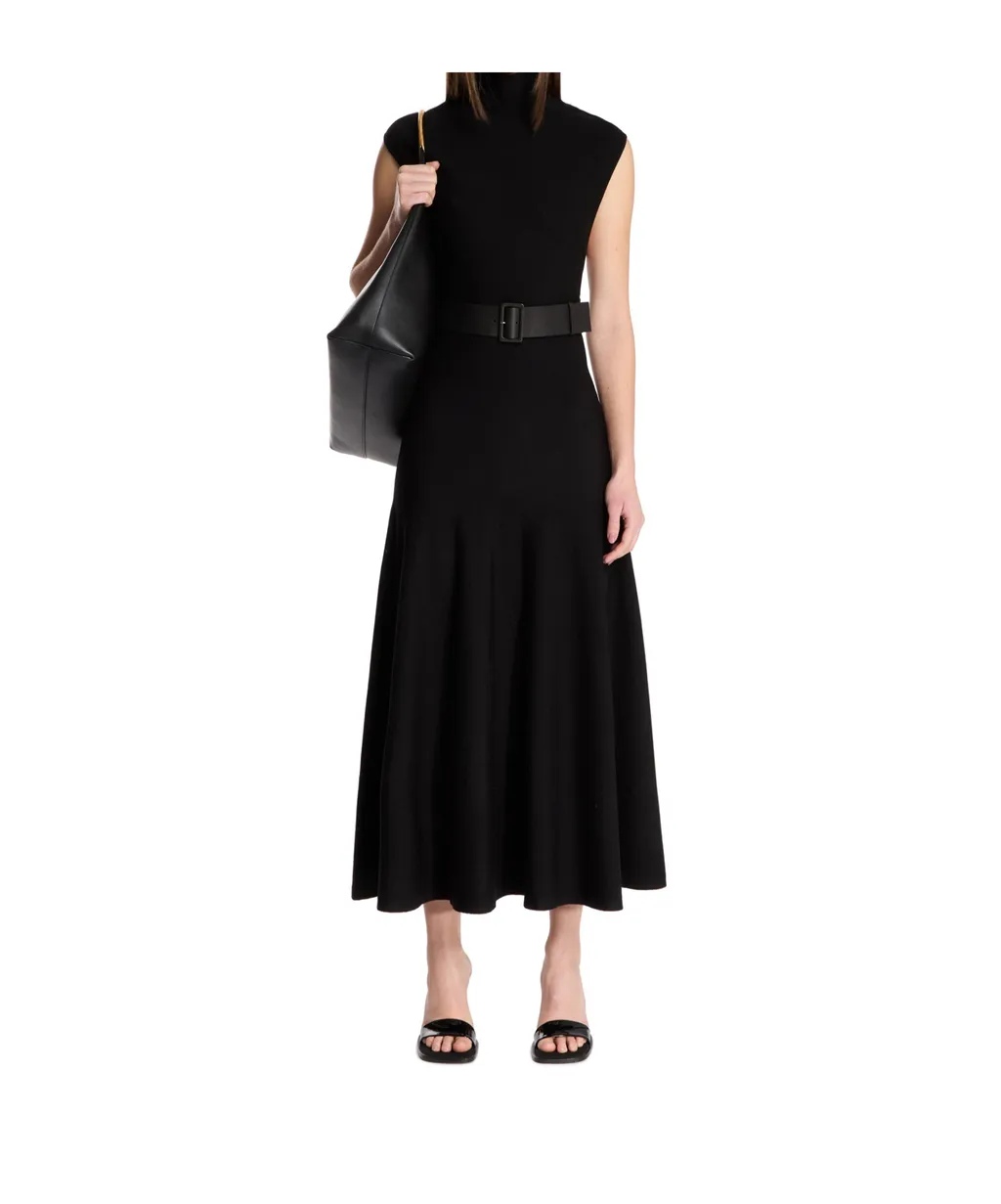 AlaÏA Belted Sleeveless Maxi Dress