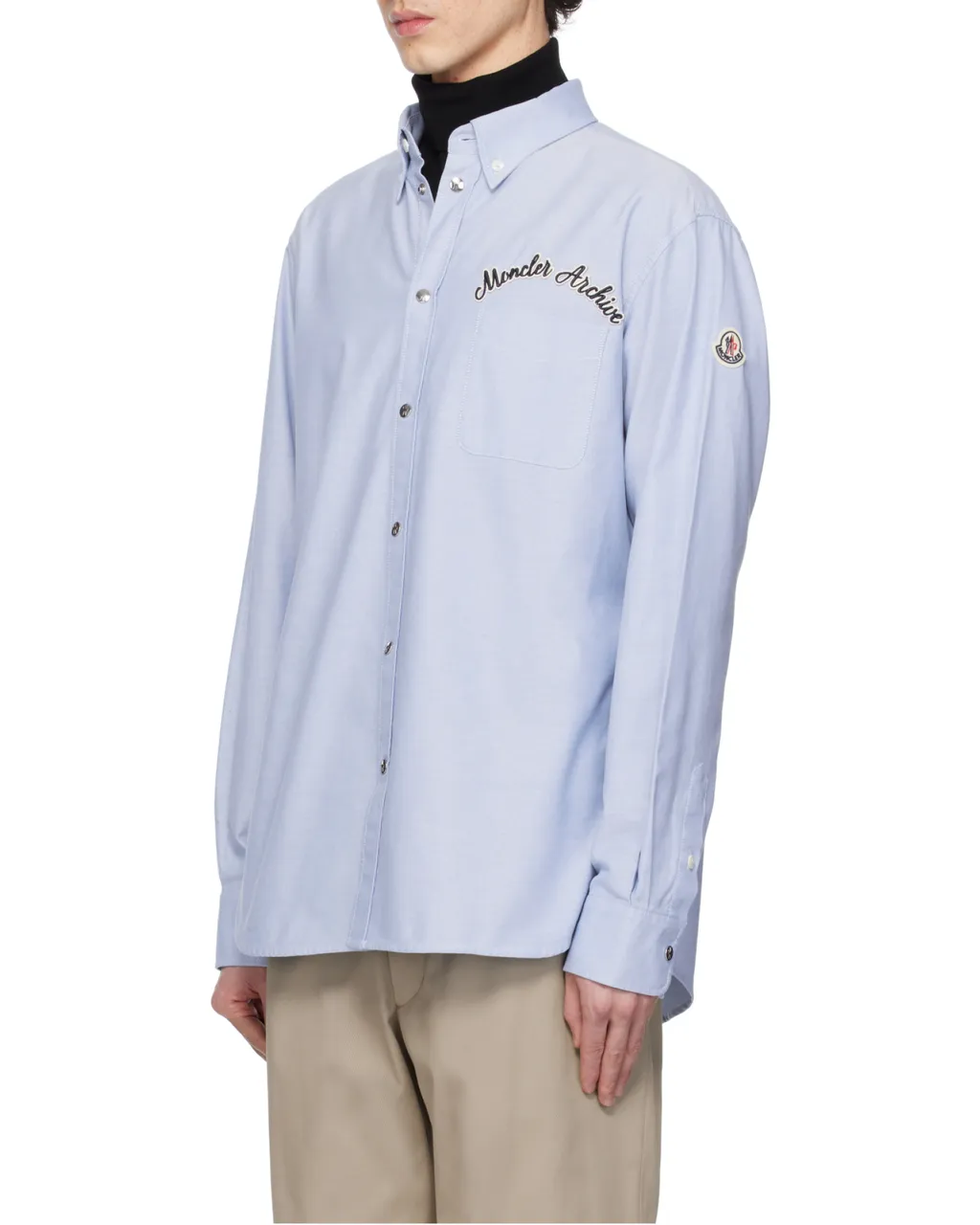 Moncler Embroidered Logo Oxford Shirt