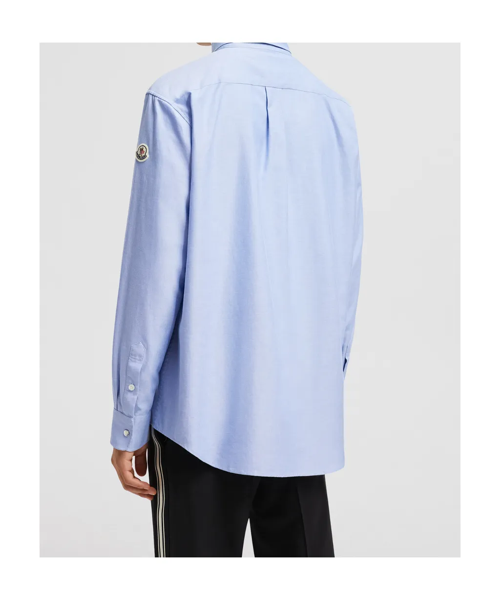 Moncler Embroidered Logo Oxford Shirt