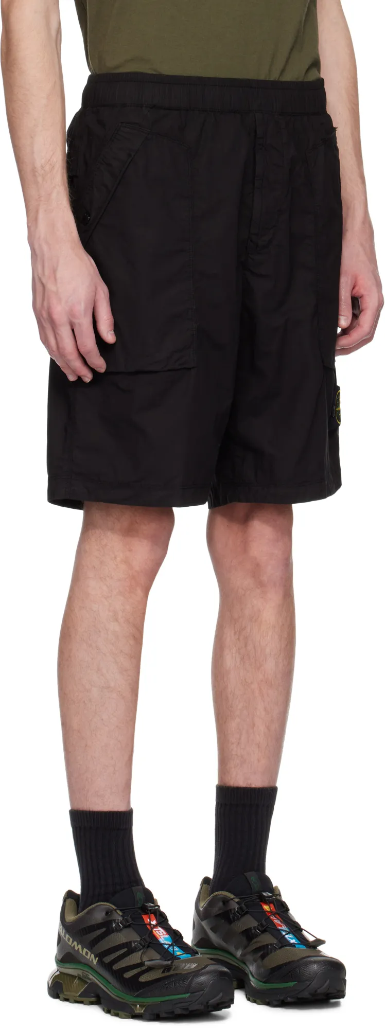 Stone Island Logo Patch Bermuda Shorts