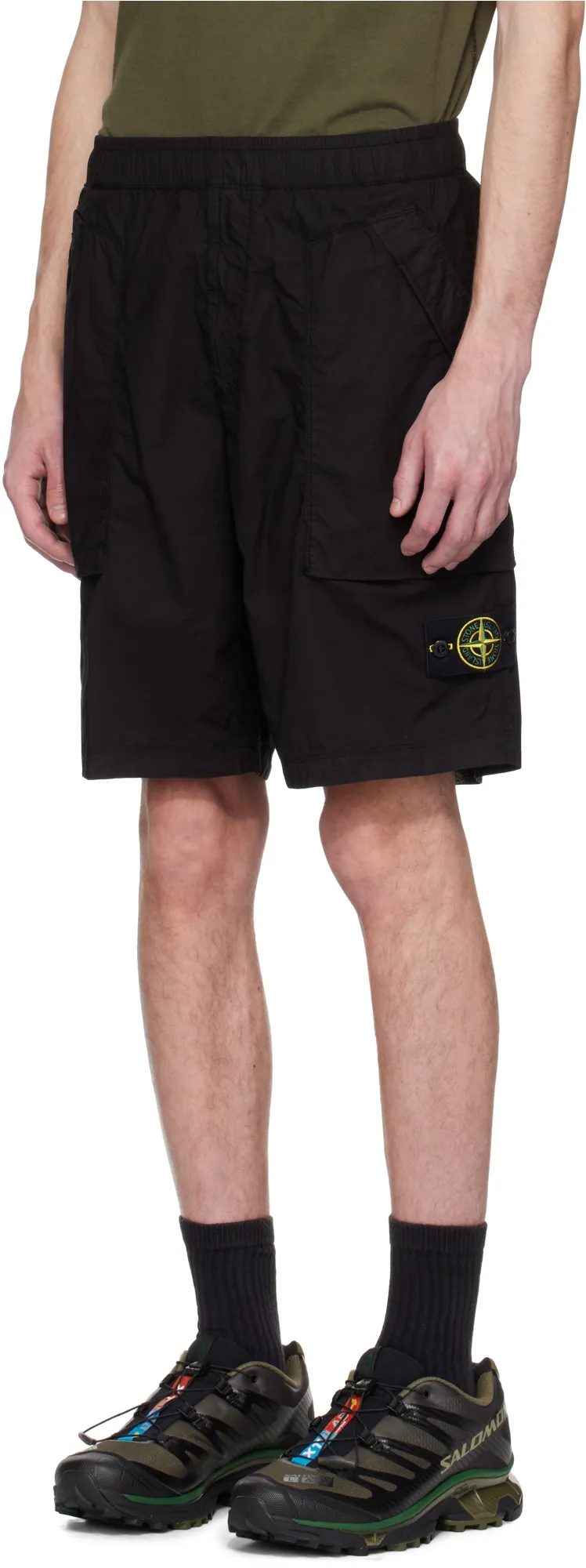 Stone Island Logo Patch Bermuda Shorts