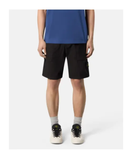 Stone Island Logo Patch Bermuda Shorts