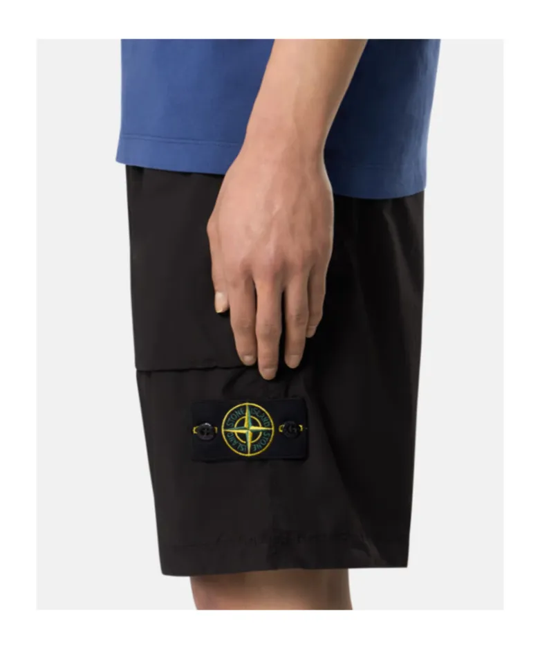 Stone Island Logo Patch Bermuda Shorts