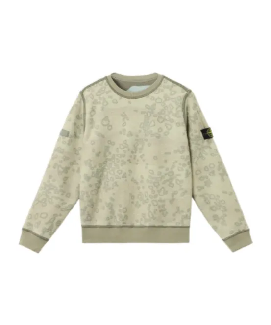 Stone Island Junior Reversible Camouflage Printed Sweatshirt