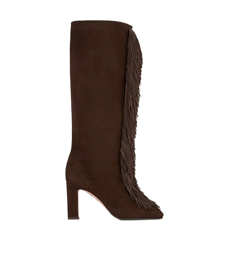 Aquazzura Gytane Fringe Detailed Boots