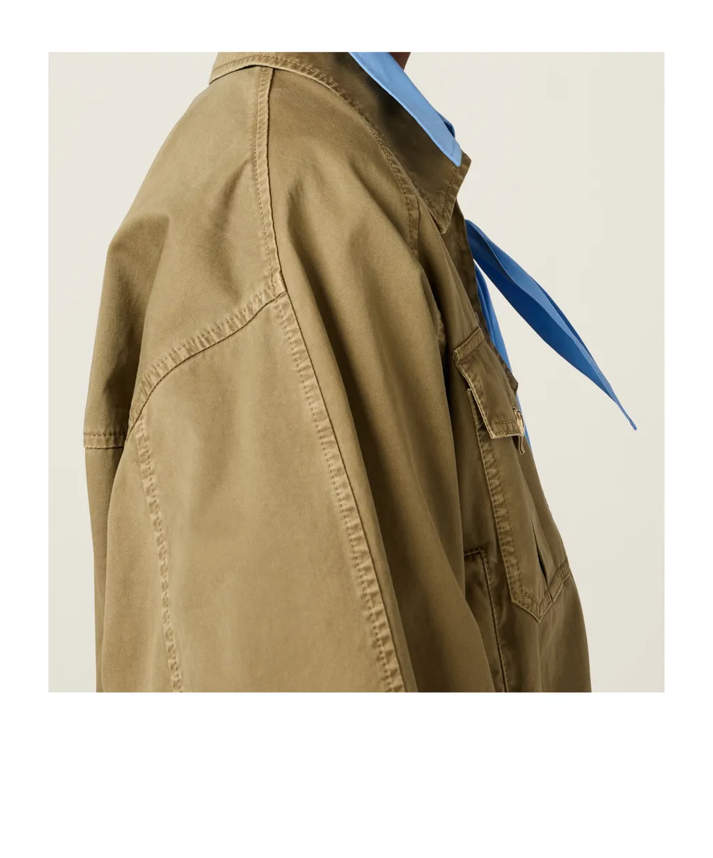 Garment-Dyed Cotton Satin Bomber Jacket