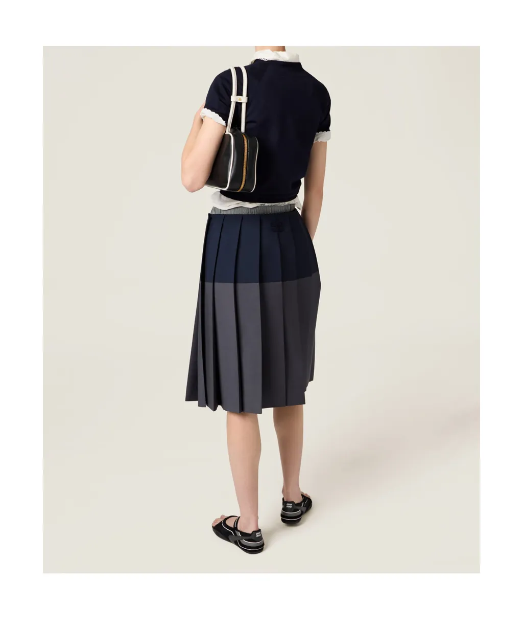 Miu Miu Logo-Intarsia Crewneck Knitted Top