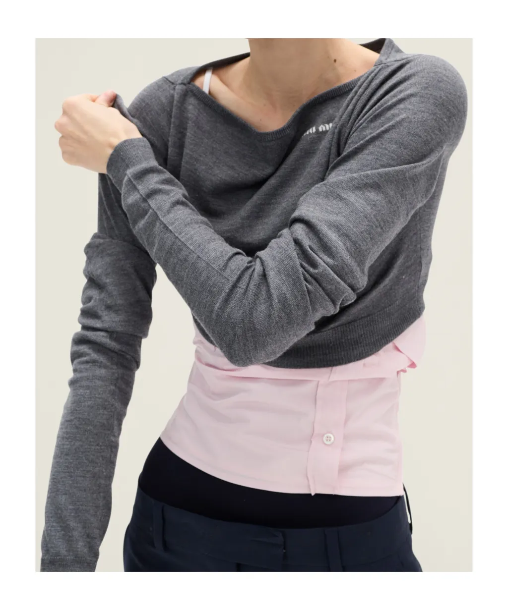 Miu Miu Boat-Neck Knitted Top