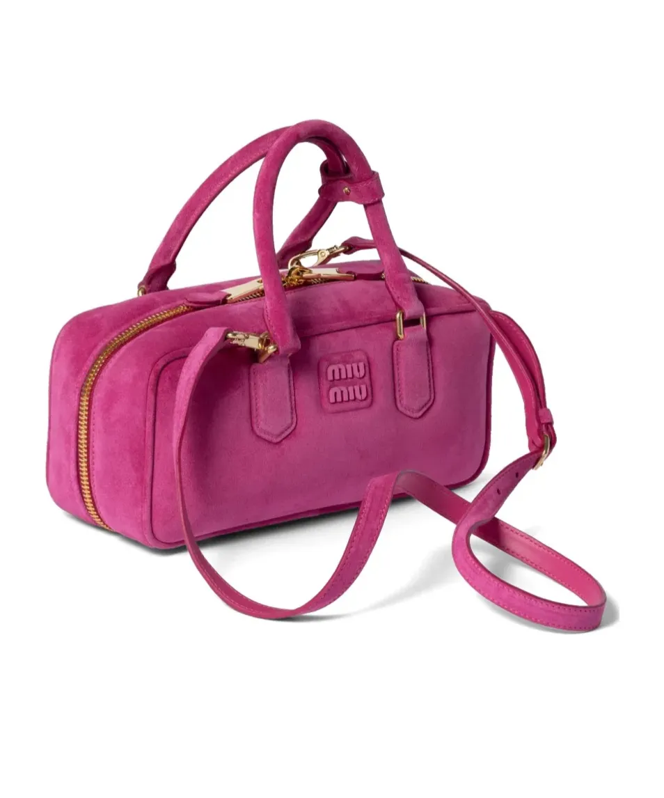 Miu Miu Arcadie Logo Embossed Tote Bag
