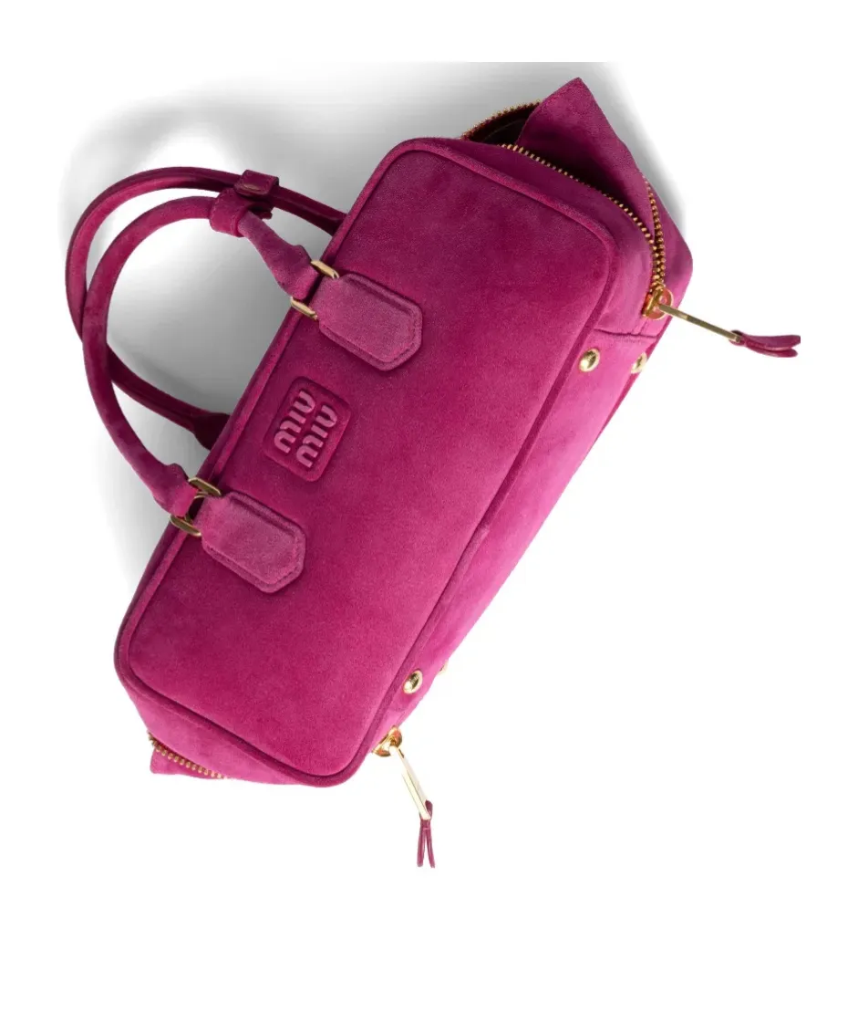 Miu Miu Arcadie Logo Embossed Tote Bag