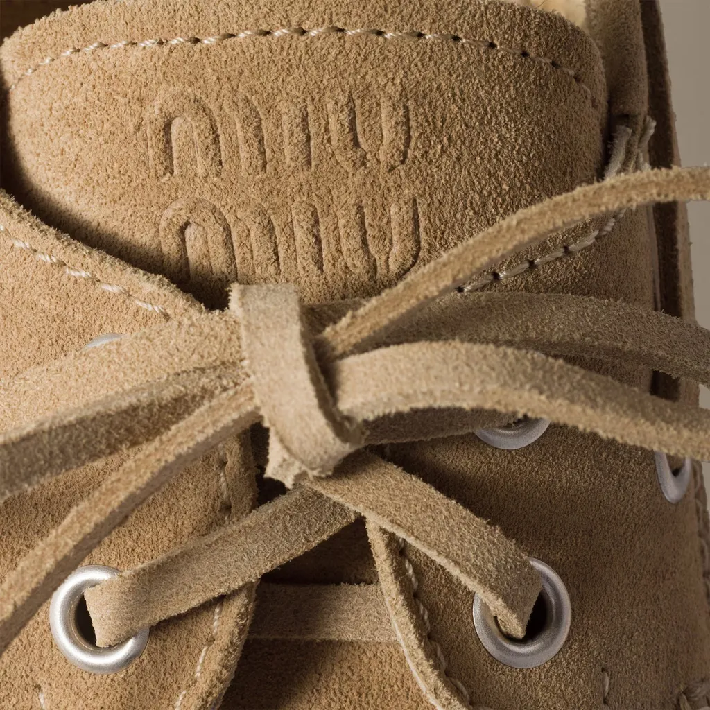 Miu Miu Lace-Up Boat Shoes