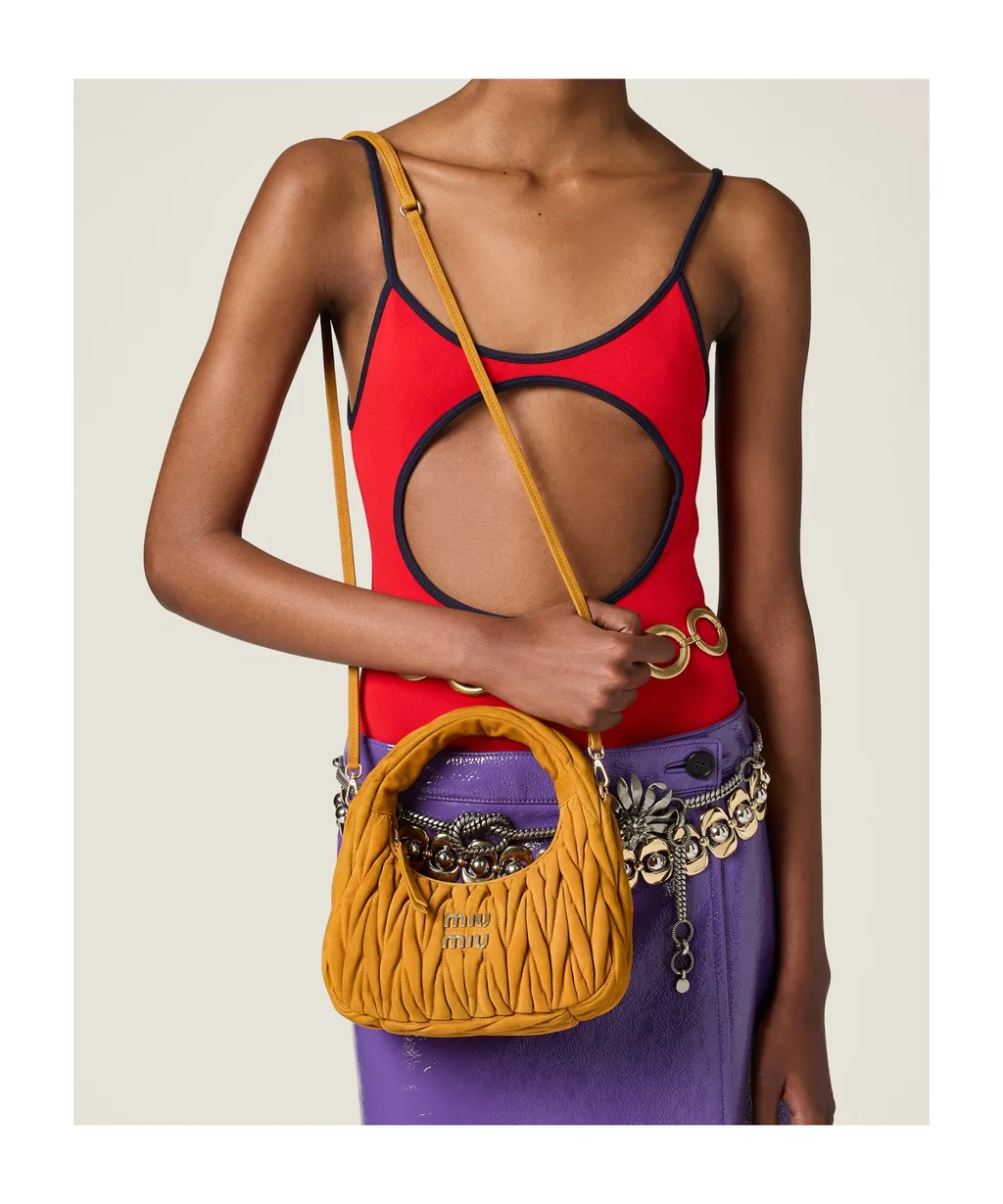Wander Matelassé Suede Bag