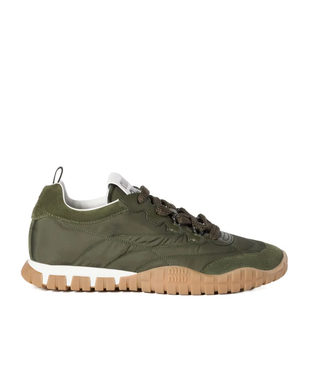 Tyre Technical Fabric And Suede Sneakers
