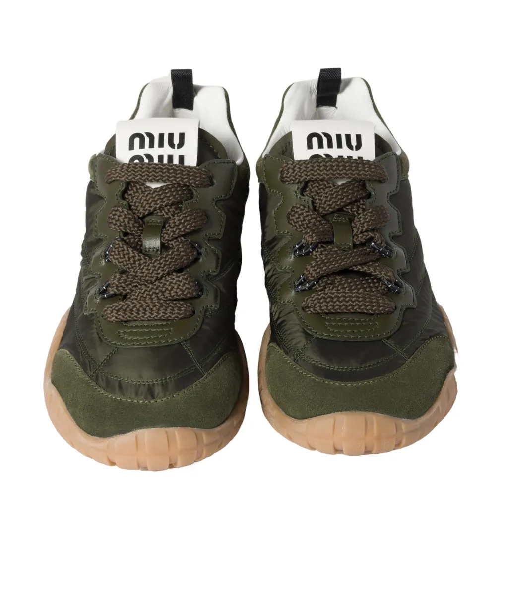 Tyre Technical Fabric And Suede Sneakers