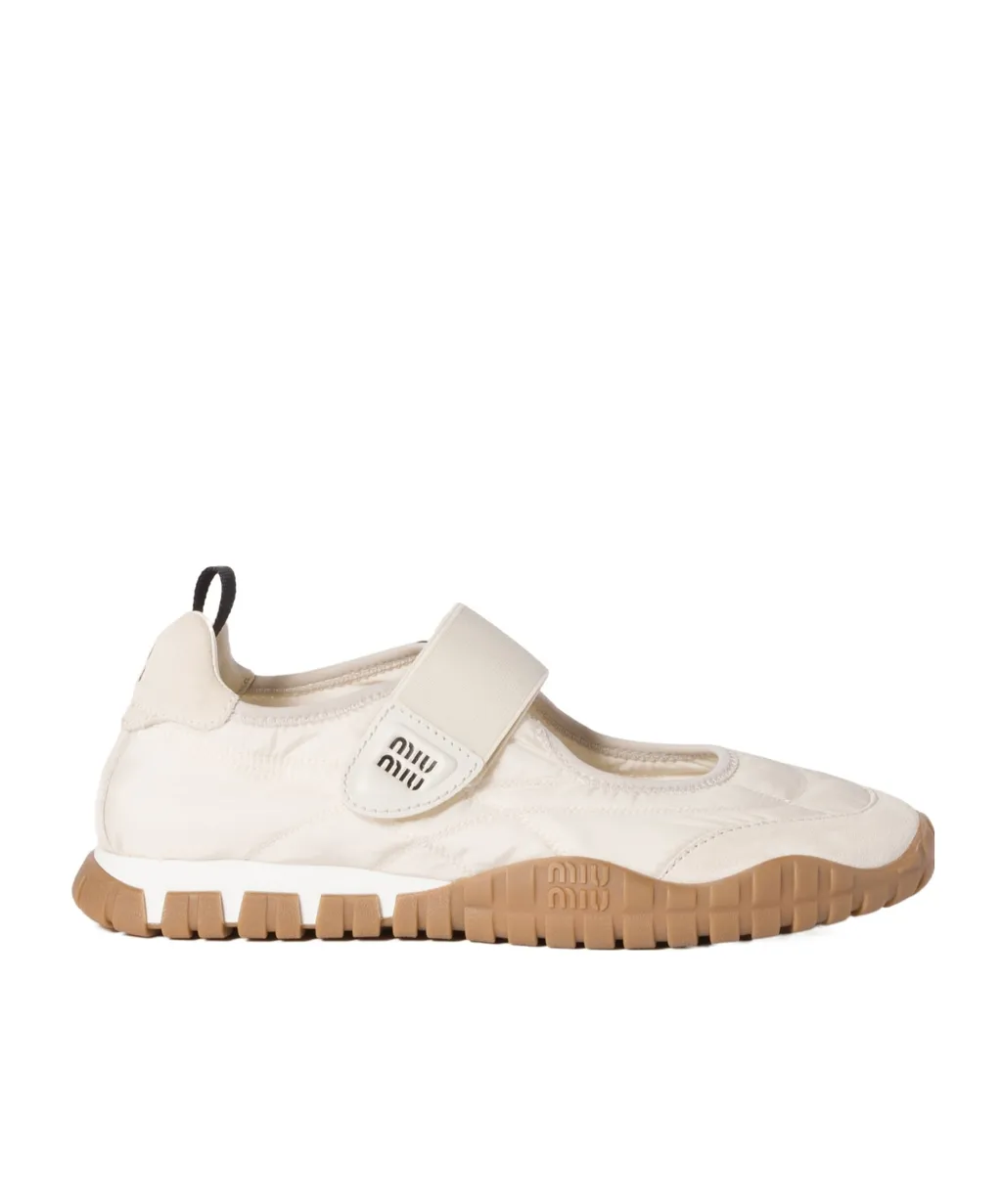 Miu Miu Tyre Round-Toe Ballet Flats