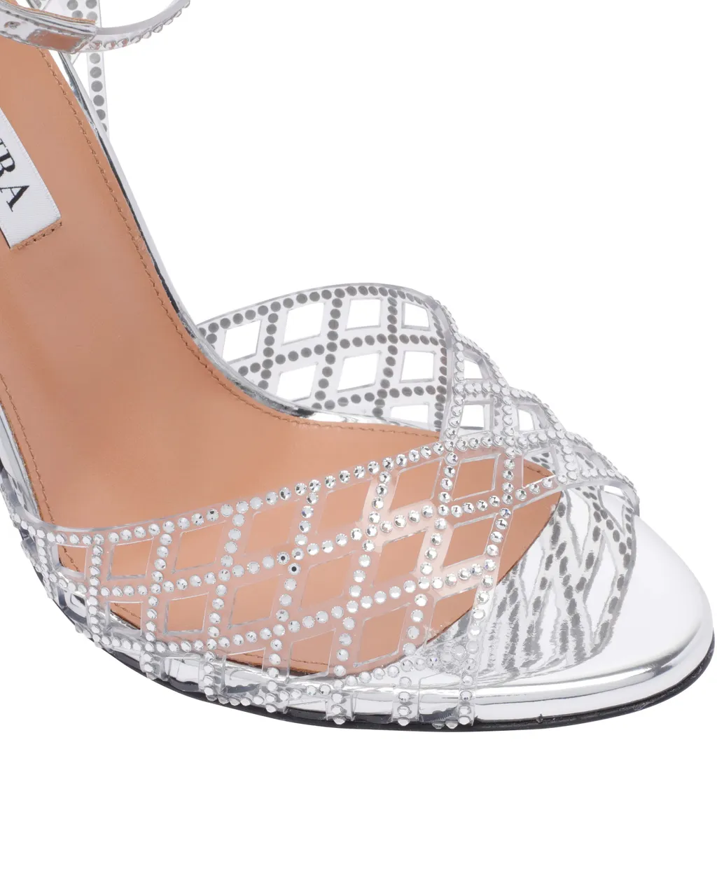 Aquazzura Lumiere Embellished Ankle Strap Sandals