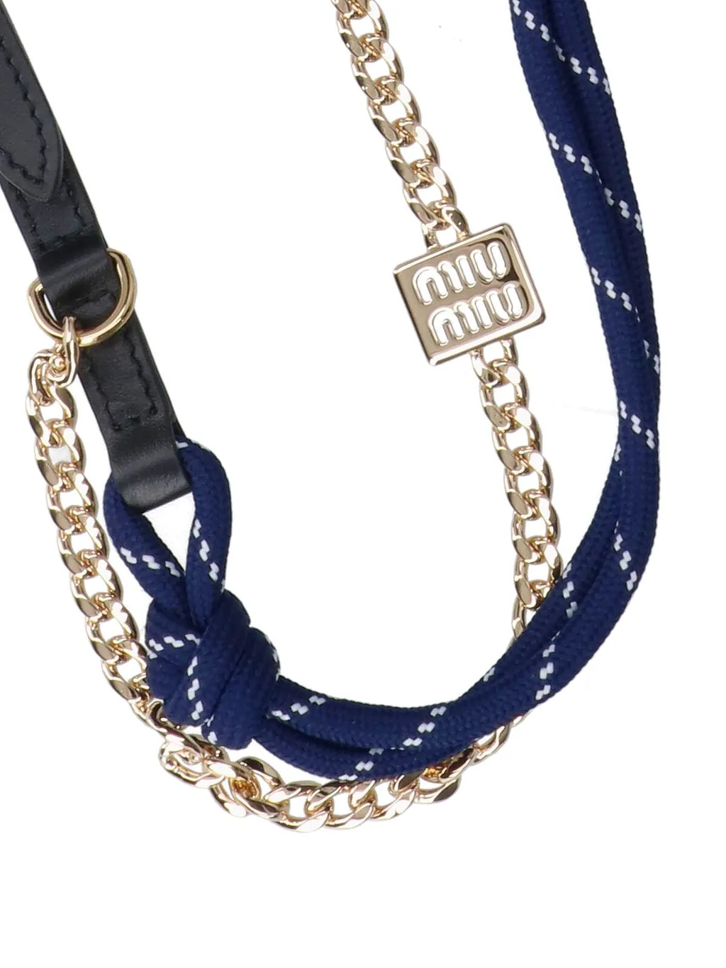 Miu Miu Logo-Engraved Chain-Linked Keyring