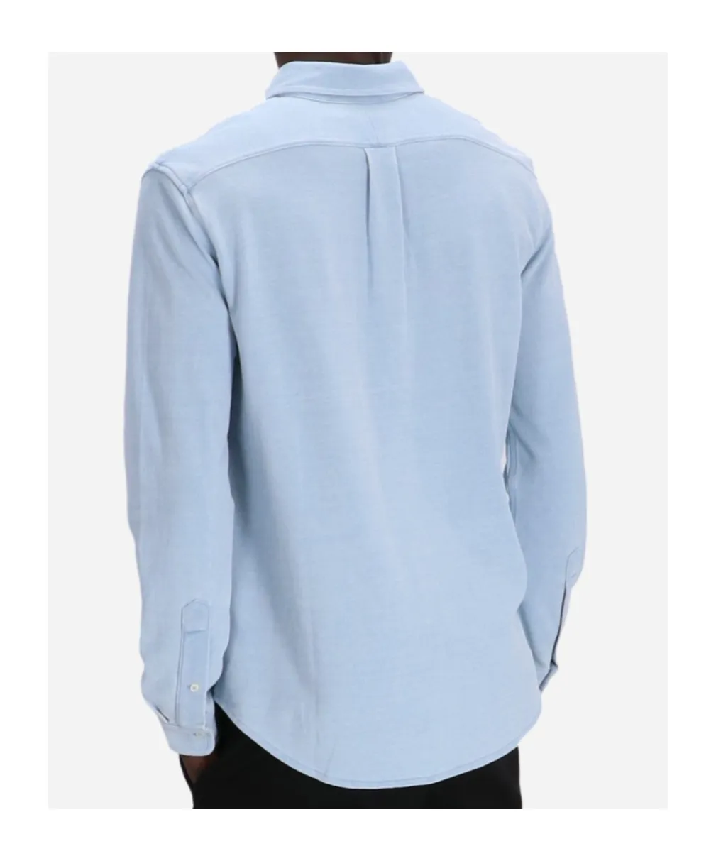 Long-Sleeve Embroidered-Logo Shirt