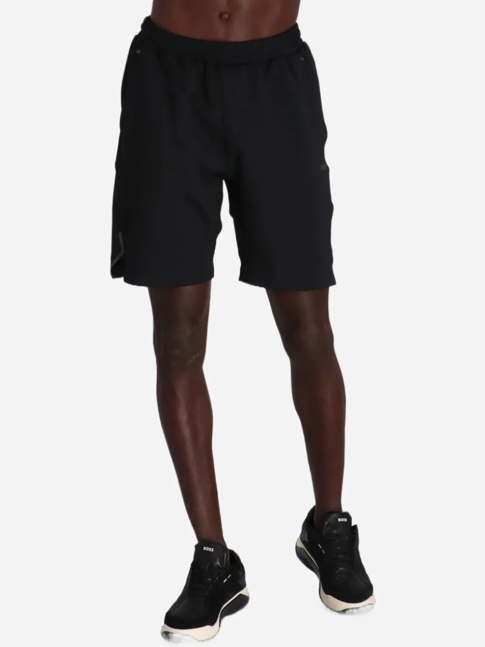 Elasticated-Waistband Track Shorts