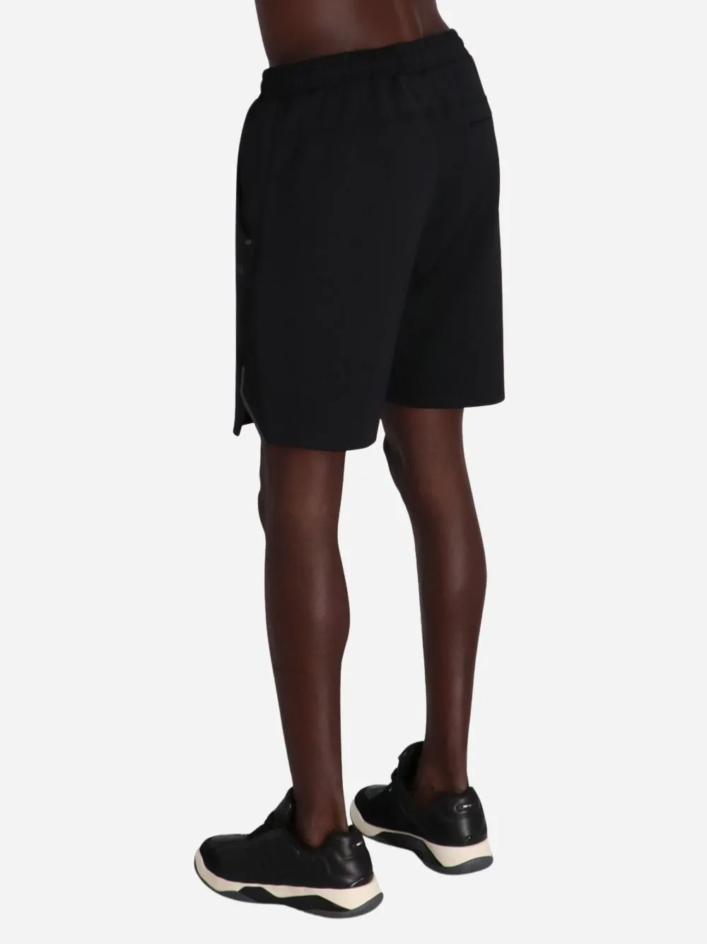 Elasticated-Waistband Track Shorts