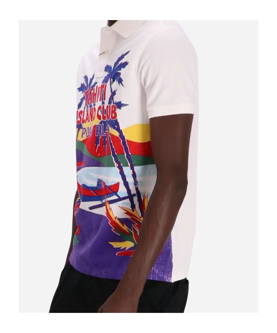 Graphic-Print Polo Shirt