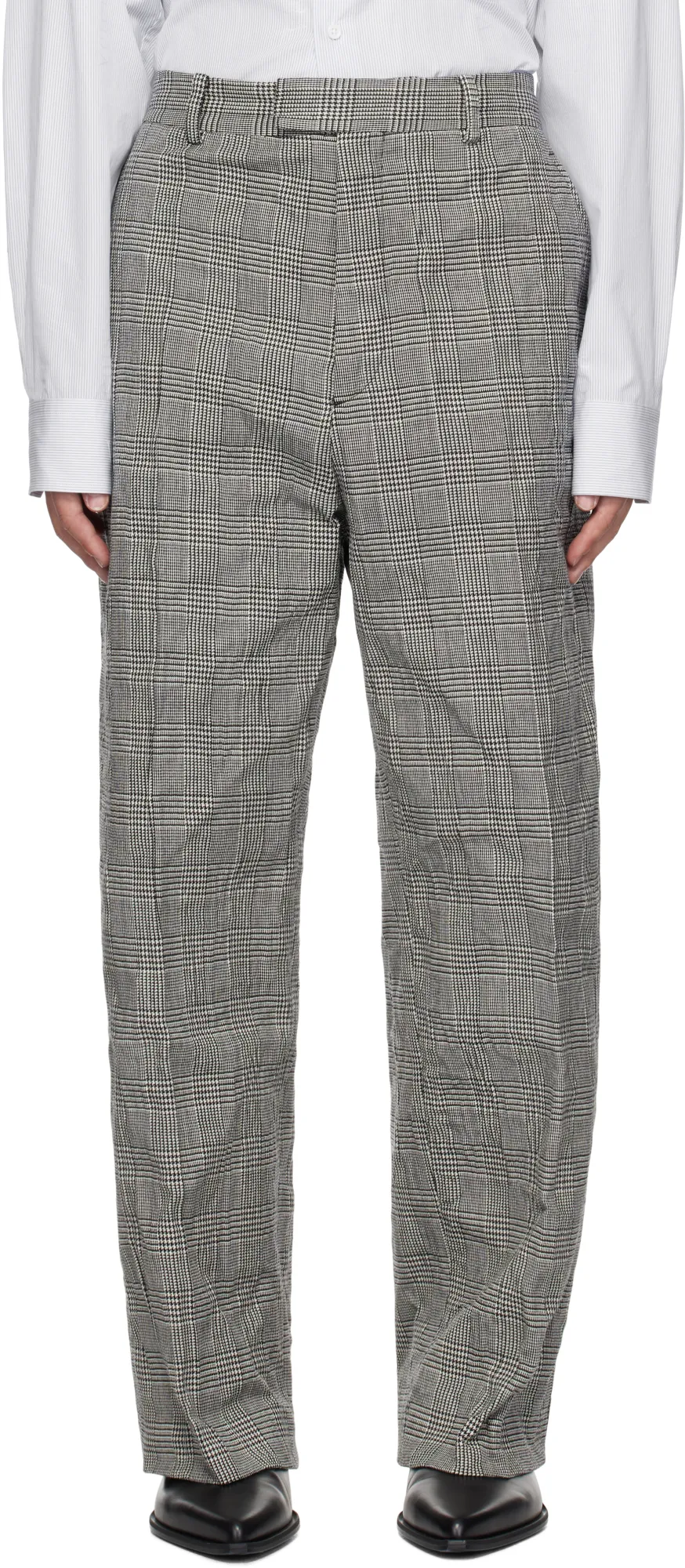 Vetements Checked Straight-Leg Trousers