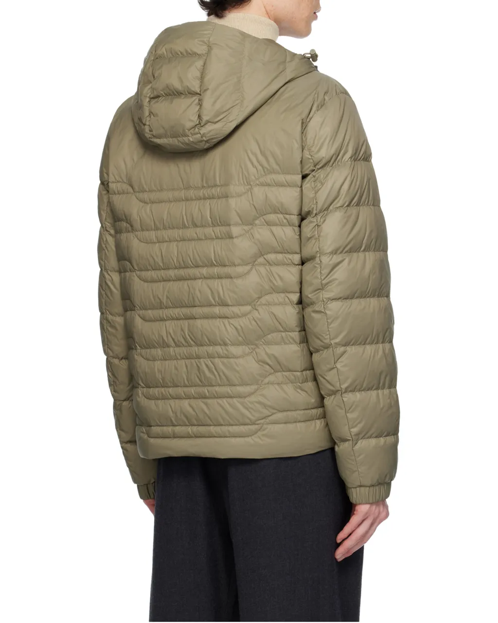 Aleso Hooded Geometric-Quilted Short Down Jacket