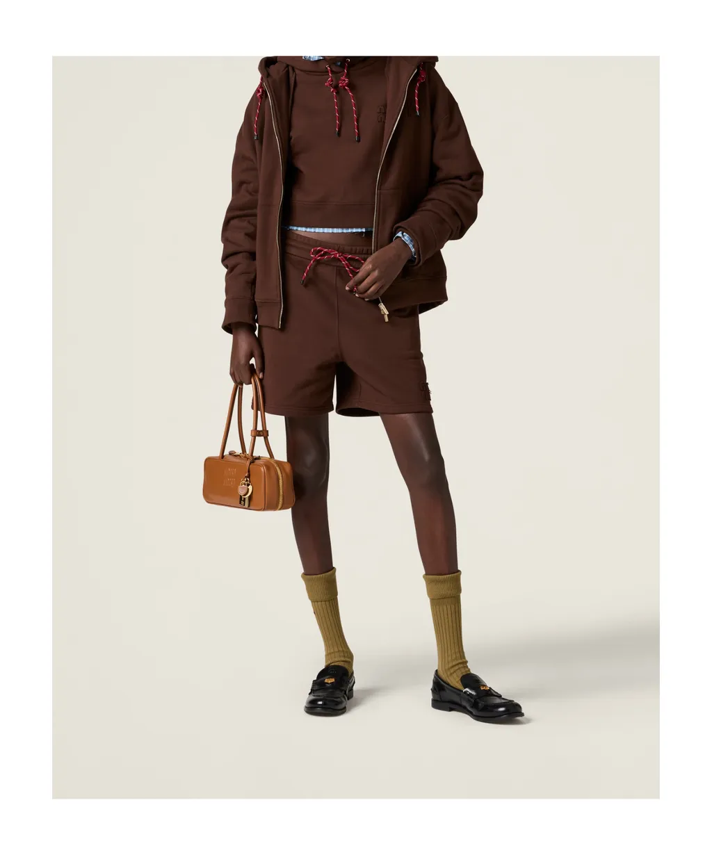 Miu Miu Drawstring Fleece Shorts