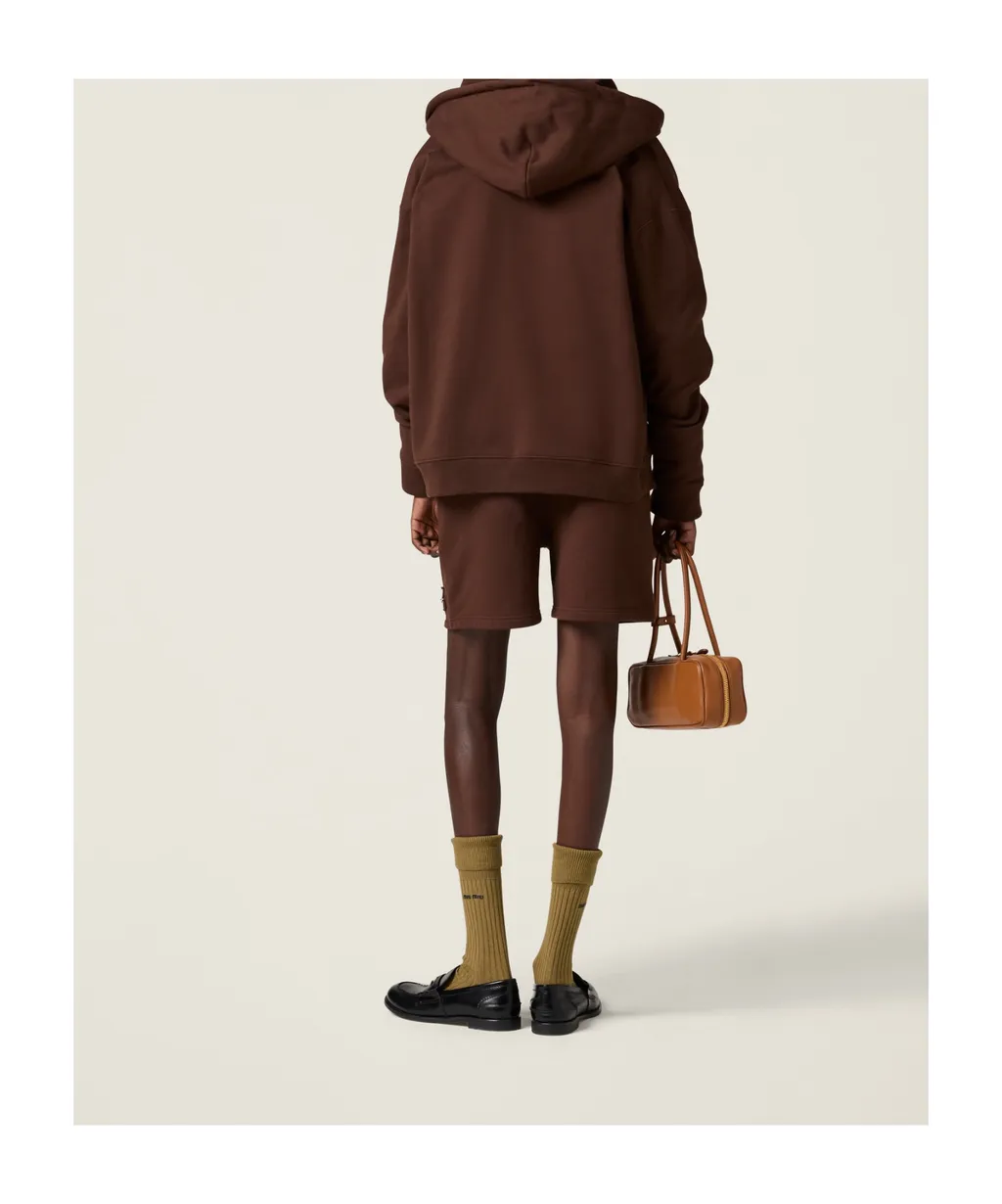Miu Miu Drawstring Fleece Shorts