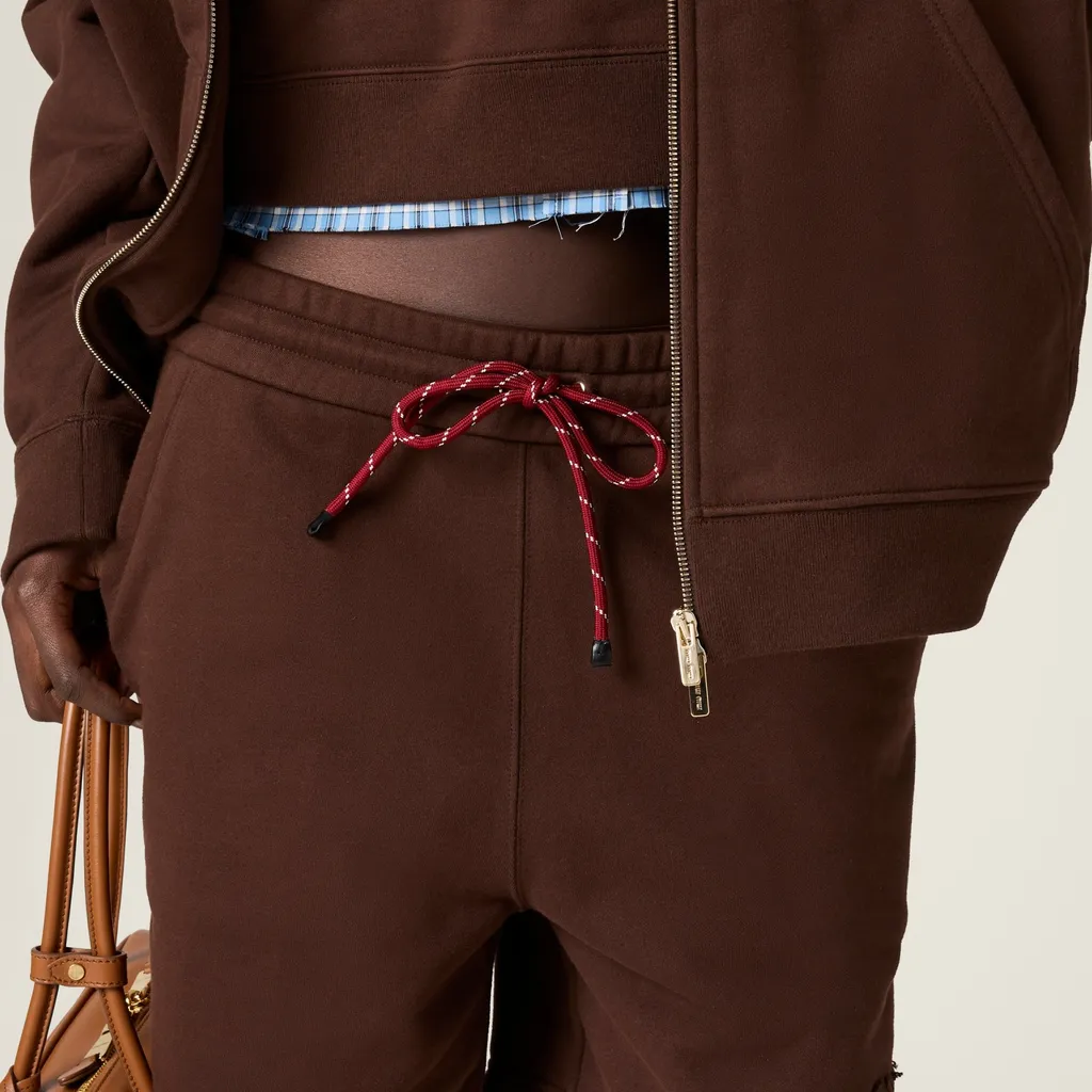 Miu Miu Drawstring Fleece Shorts