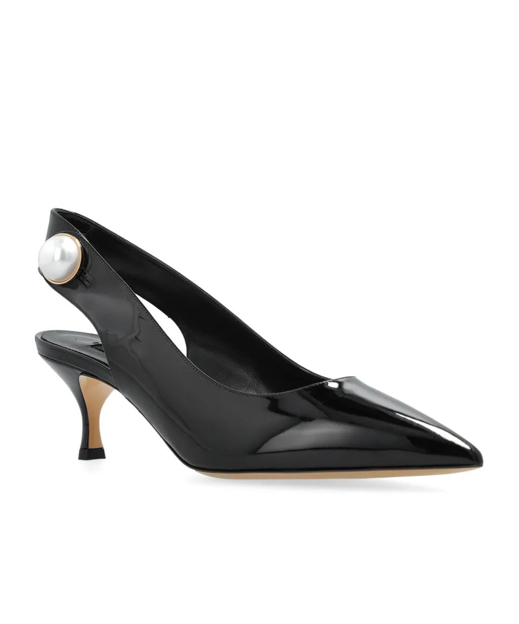 Casadei Pearl Embellished Slingback Pumps