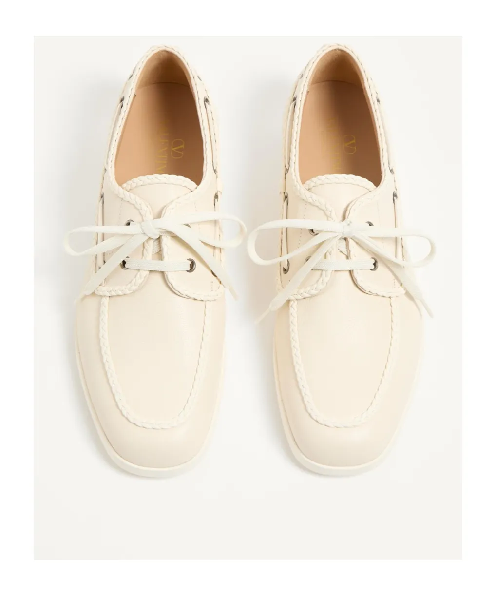 Valentino Palm Avenue Lace-Up Boat Shoes