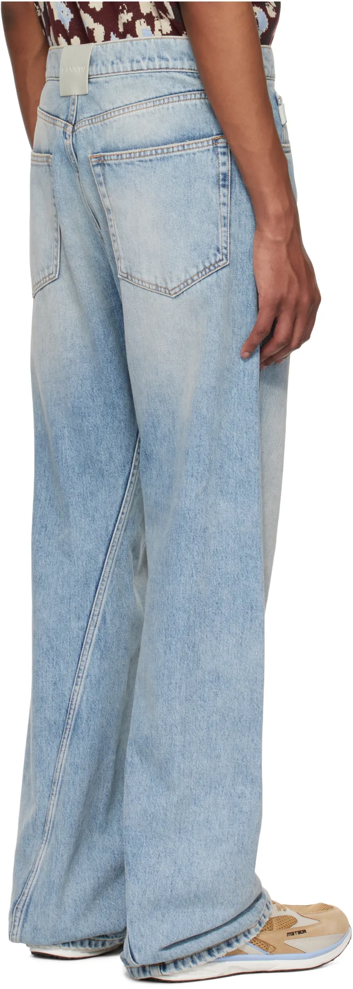Lanvin Logo Patch Straight Jeans