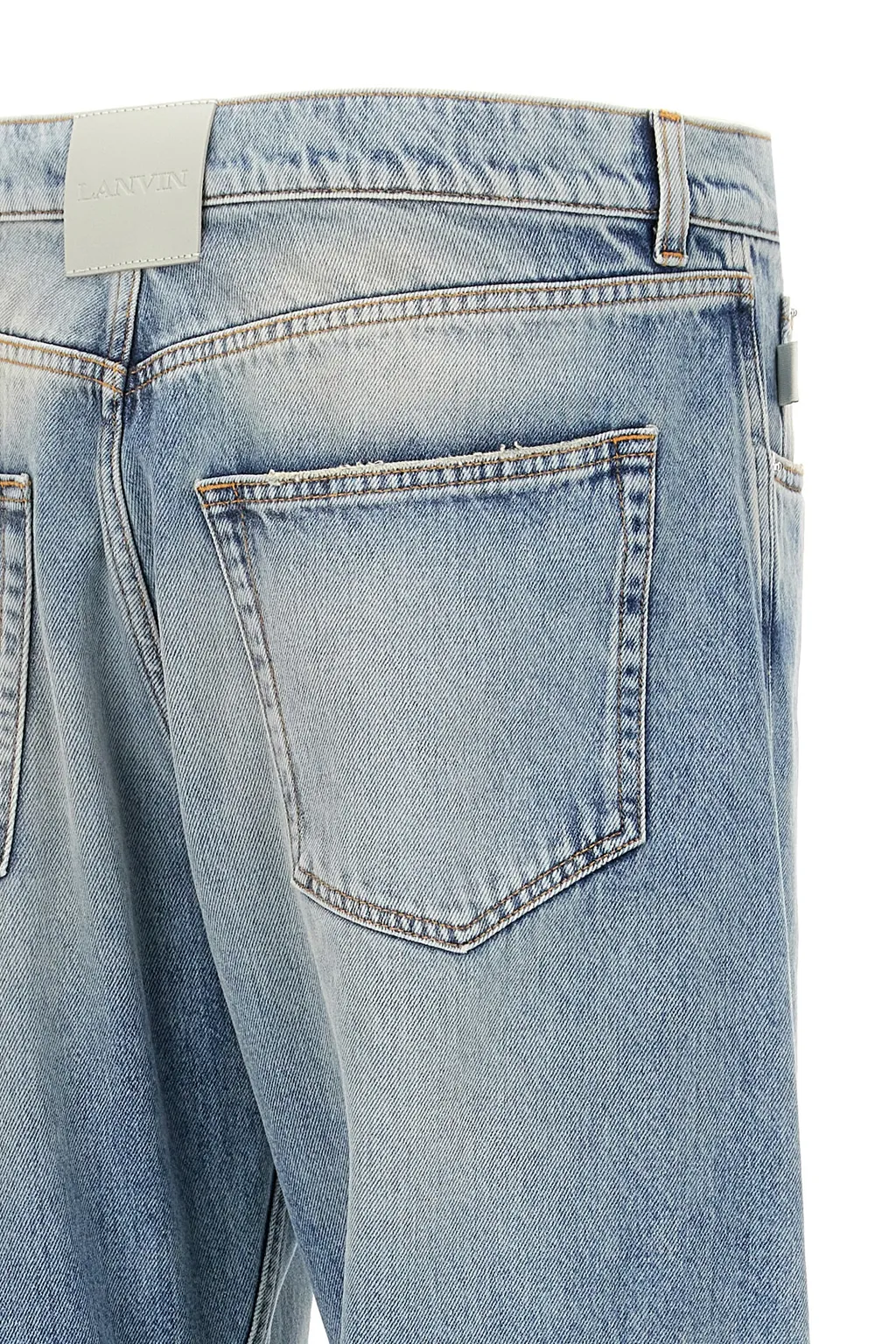 Lanvin Logo Patch Straight Jeans