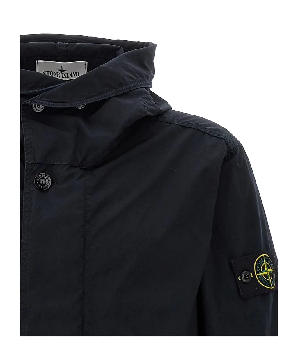 Stone Island Logo Patch Hooded Jacket