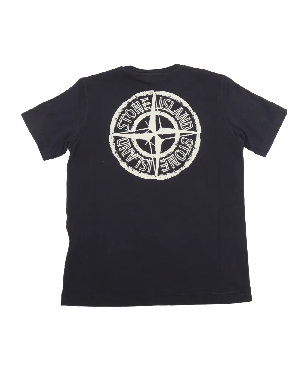 Stone Island Junior Compass Printed Crewneck T-Shirt