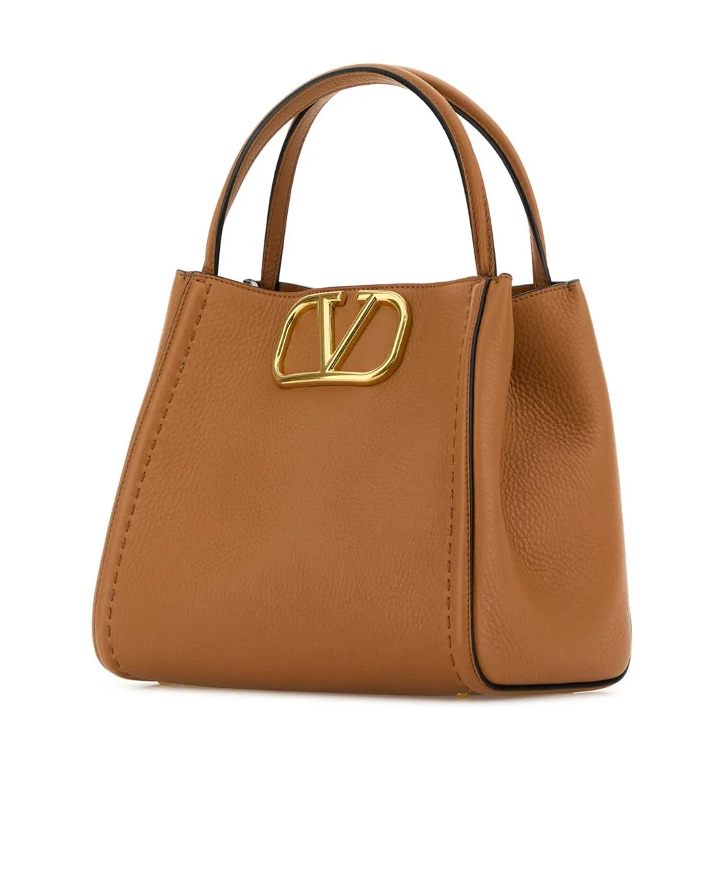 Valentino Vlogo Plaque Medium Top Handle Bag