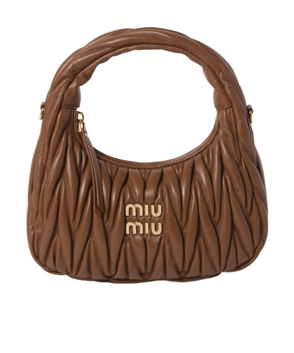 Wander Matelassé Nappa Leather Hobo Bag