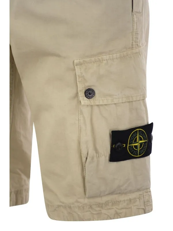Stone Island Compass Patch Bermuda Shorts