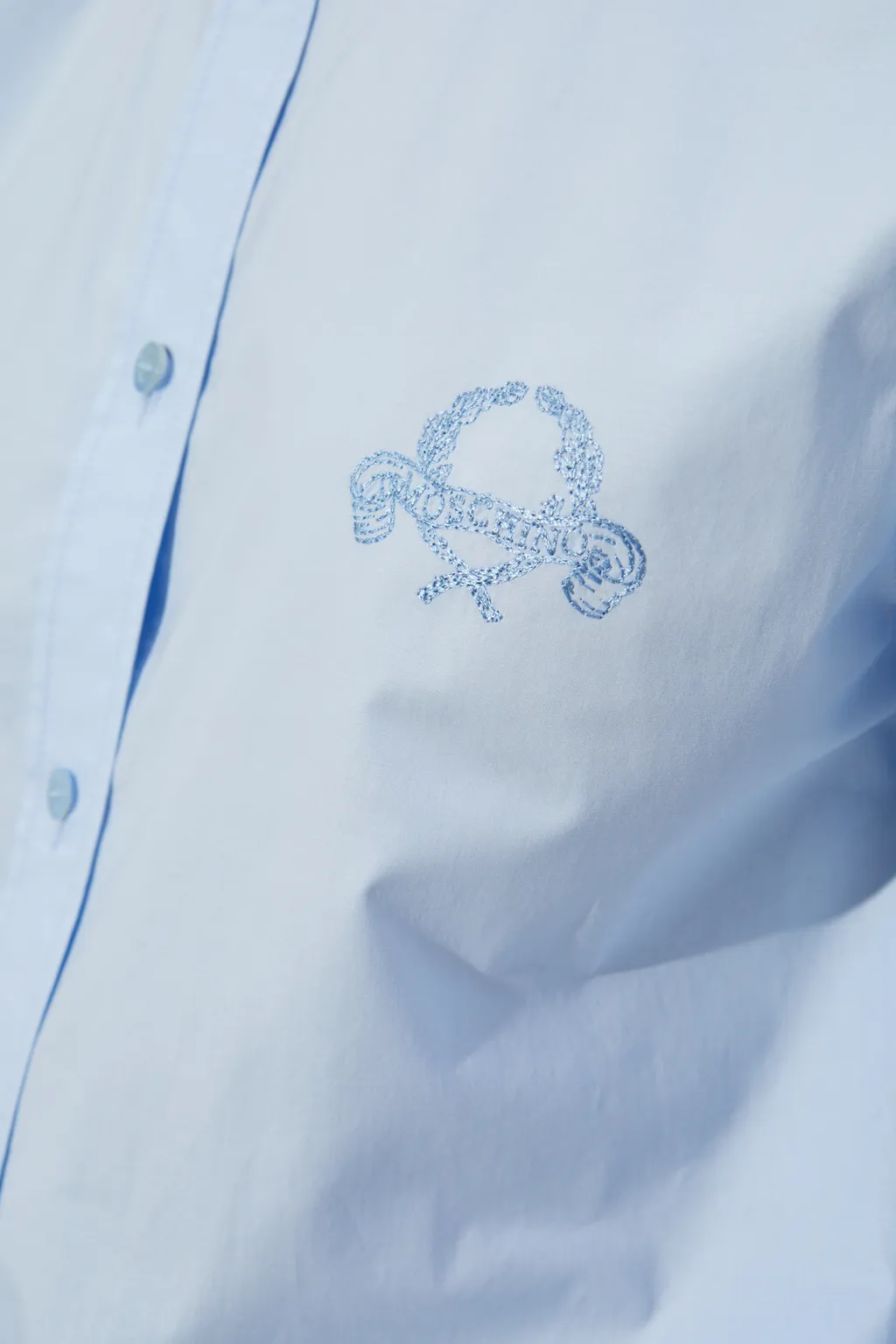 Moschino Logo Embroidered Button-Up Shirt