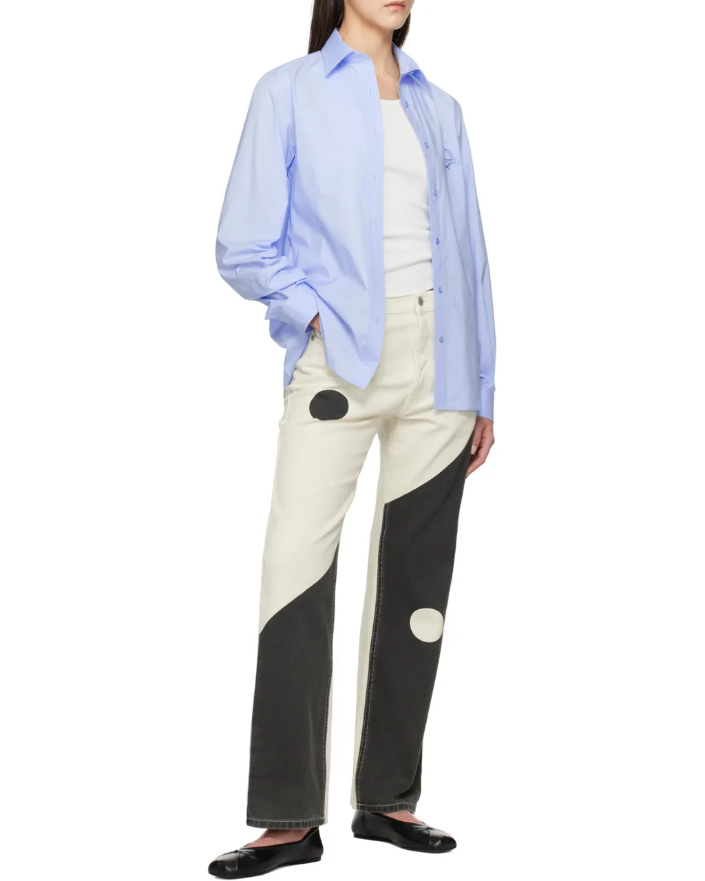 Moschino Logo Embroidered Button-Up Shirt