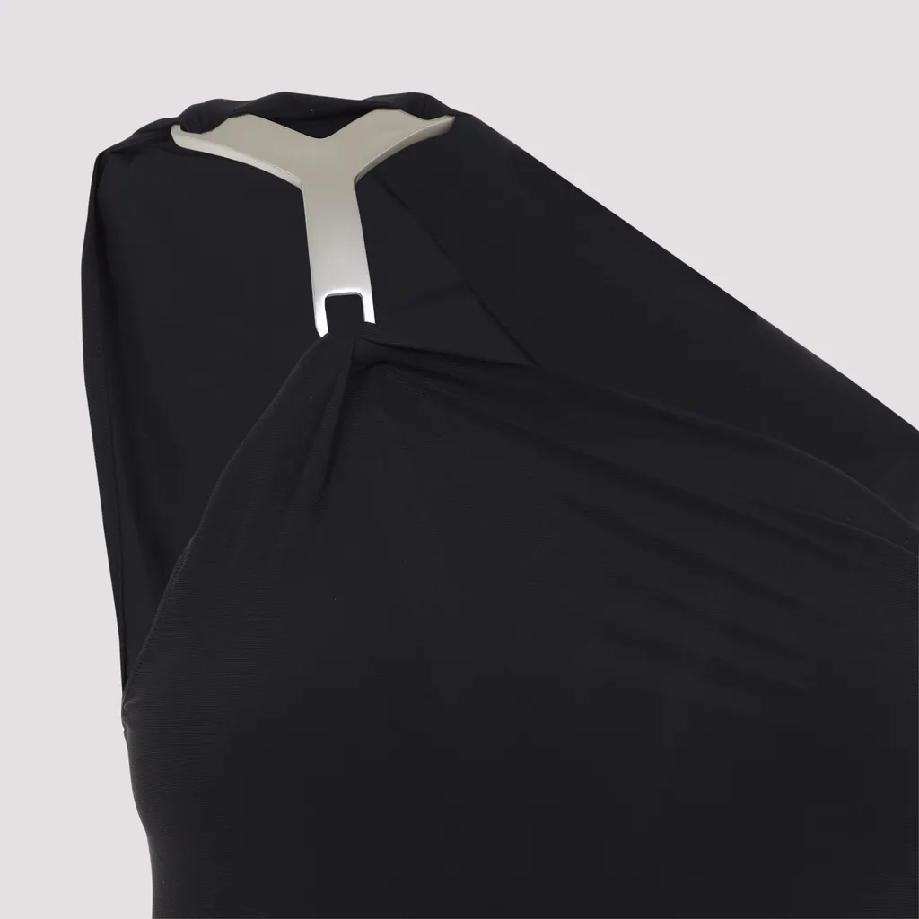 Rick Owens One-Shoulder Stretched Swimsuit