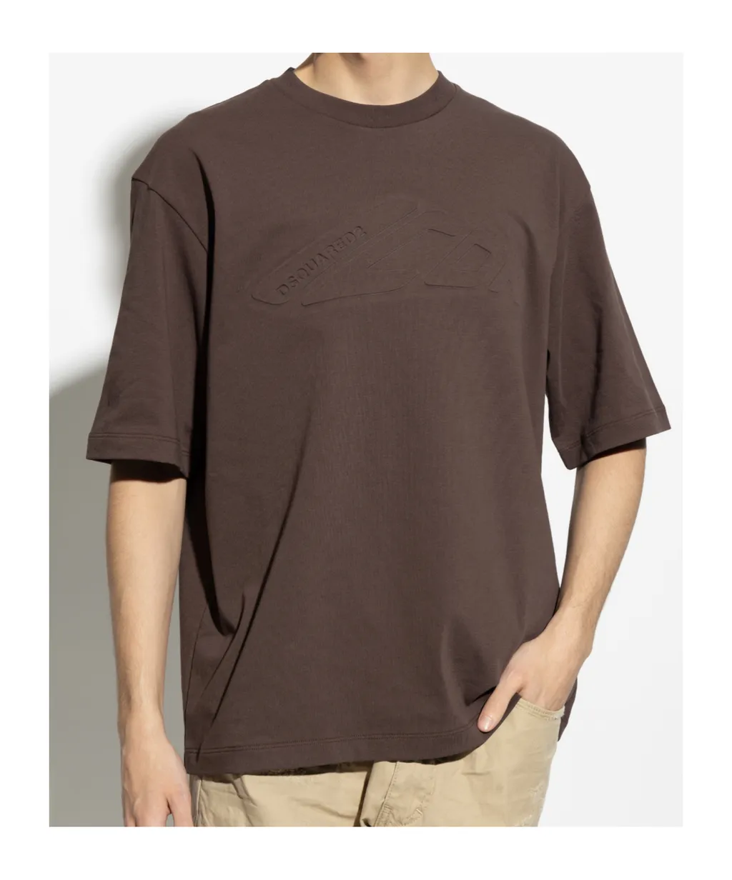 Dsquared2 Logo Embossed Crewneck T-Shirt