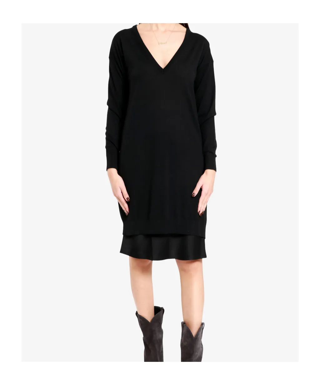 V-Neck Long Sleeve Dress