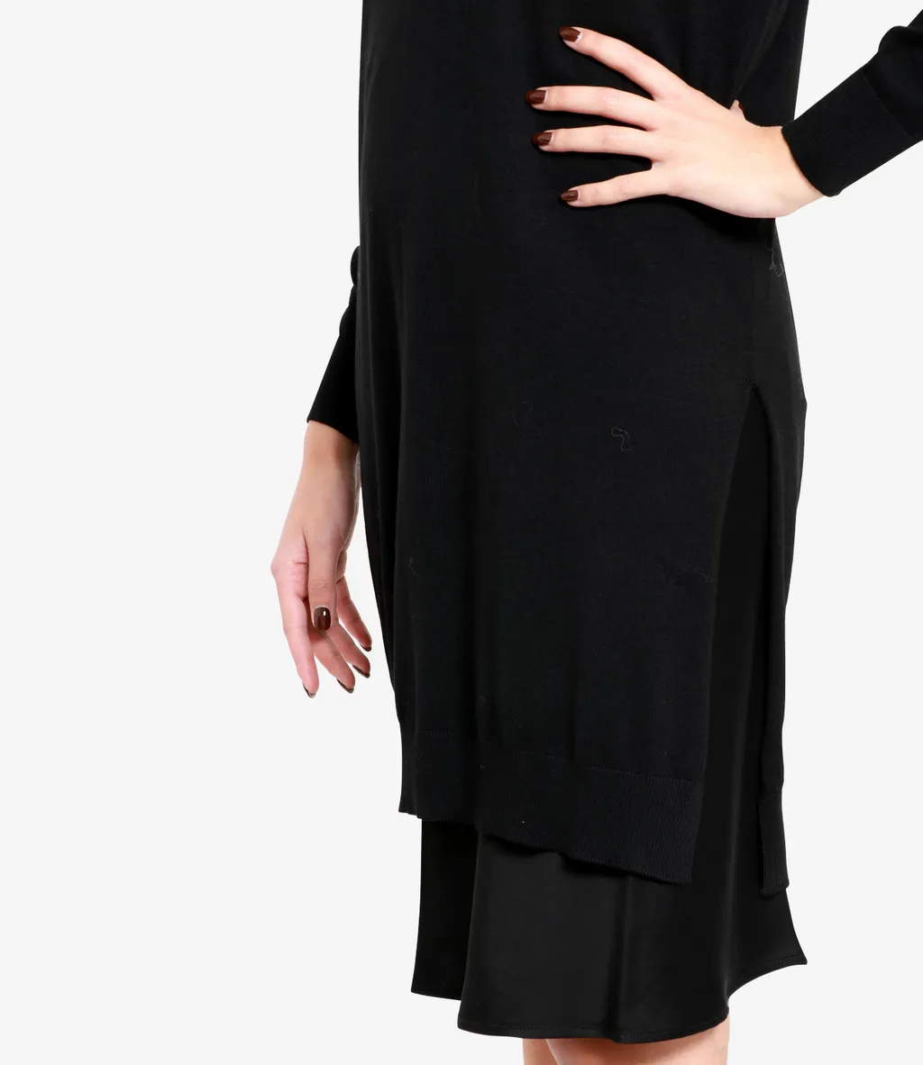 V-Neck Long Sleeve Dress