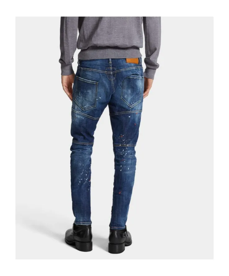 Dsquared2 Paint Splatter Distressed Skinny Jeans